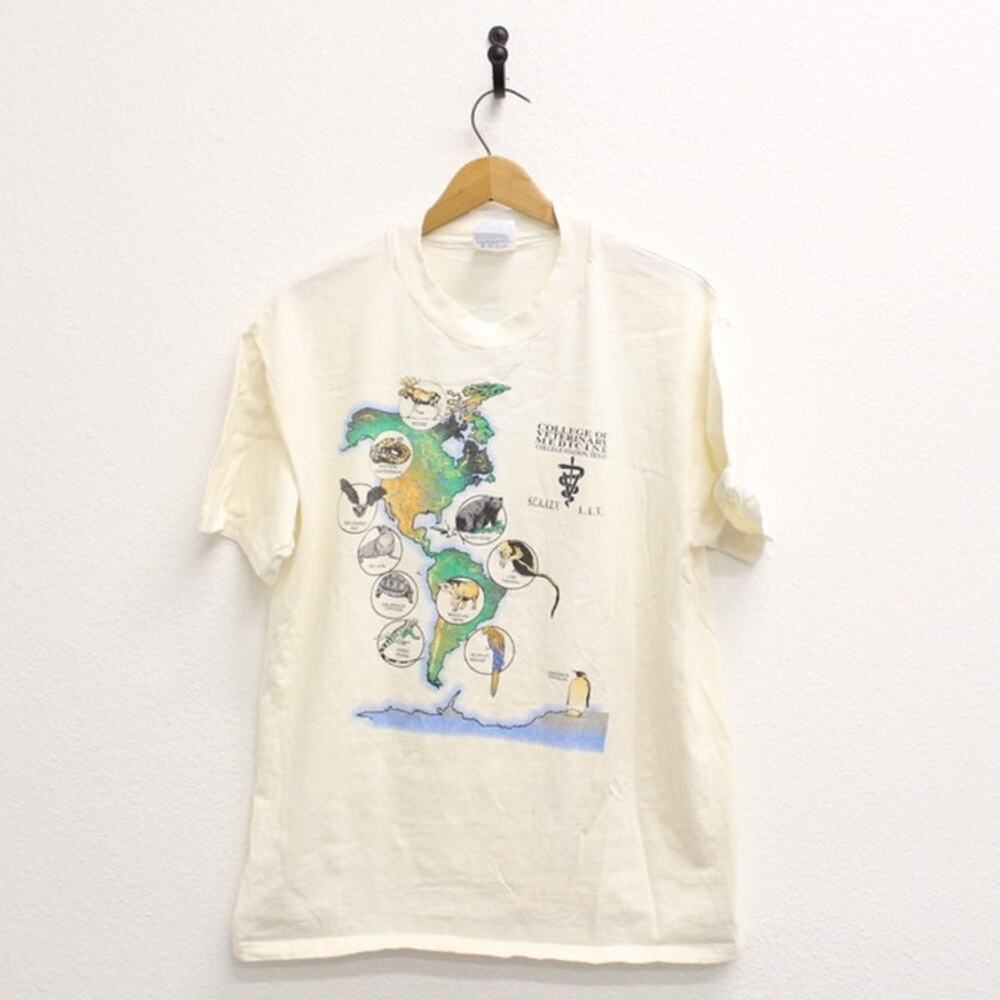 Vintage College of Veterinary Medicine Texas T Shirt Large